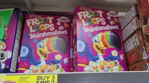 Froot Loops Marshmallow Stock Footage 201686807