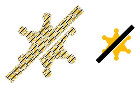 Frorbidden Sheriff Star Composition of Frorbidden Sheriff Star Items and Source Stock Illustration
