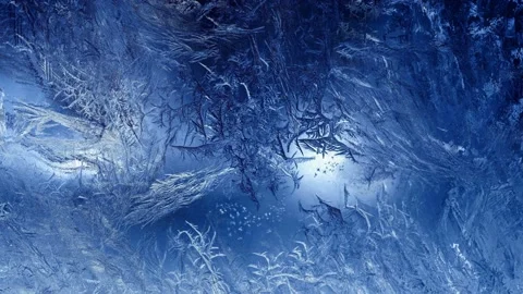 Frost and water. Abstract background. North Sea. Sur. Frosty layered pattern in Stock Footage 166830951