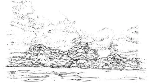 Frost with clouds Stock Illustration