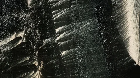 Frost Crystals Completely Cover Black Window In Time Lapse. Stock Footage 104564332