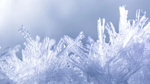 Frost Crystals Growing Macro Stock Footage 149368033