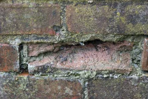 Frost damaged brick Stock Photos