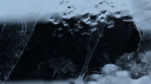 Frost draws a pattern on the glass Stock Footage 88446258