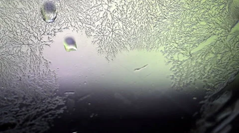 Frost forming on a glass surface. Stock Footage 66517746