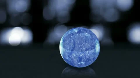 Frost glass orb with snow Stock Footage 10712414