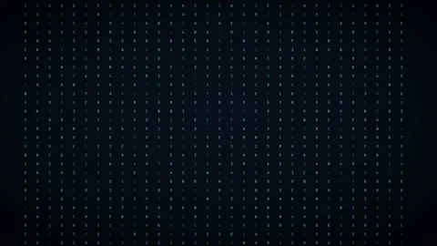 Frost hexadecimal dump hacker code background, digital data stream motion loop Stock Footage 342633712