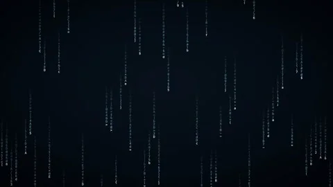 Frost matrix rain hacker code background, digital data stream motion loop Stock Footage 342634151