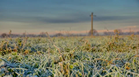 Frost melting - 4K time lapse Stock Footage 33749058