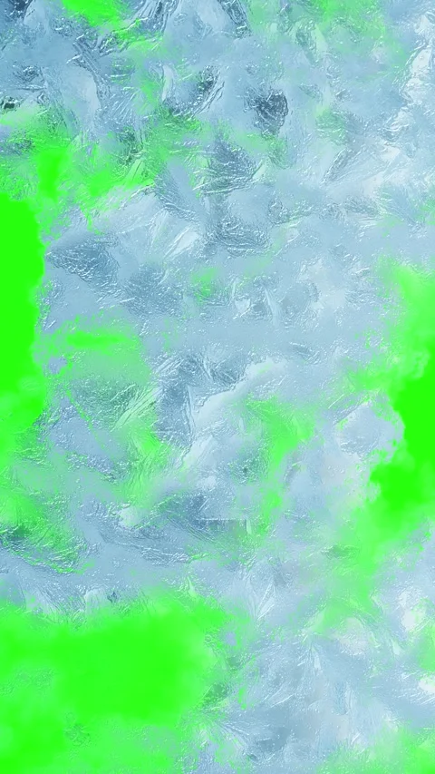 Frost pattern appearing on green screen background​​ Stock Footage 319436707
