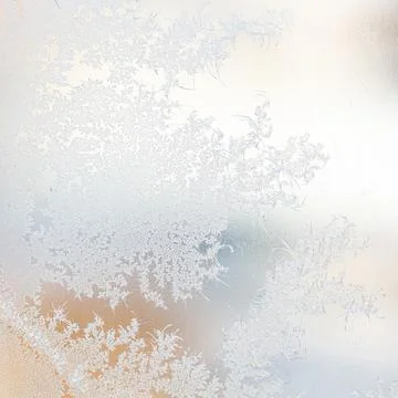 Frost pattern on window glass as background Stock Photos