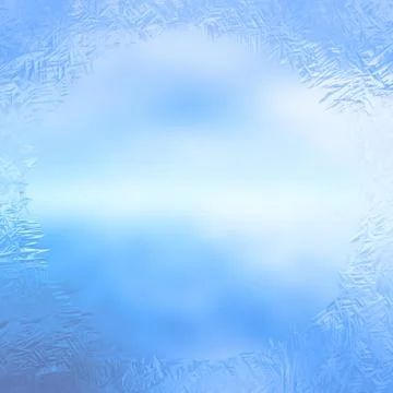 Frost pattern window Stock Illustration