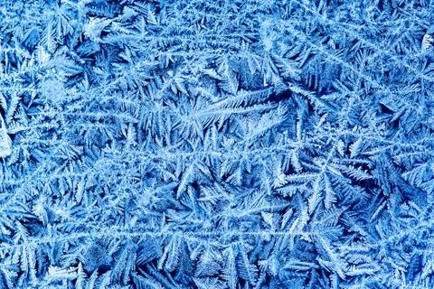 Frost pattern on the window Stock Photos