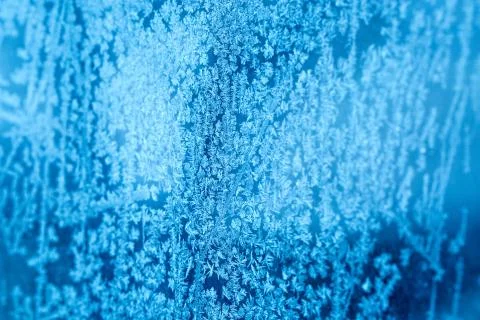 Frost pattern on the window Stock-Fotos