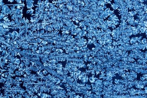 Frost pattern on the window Stock Photos