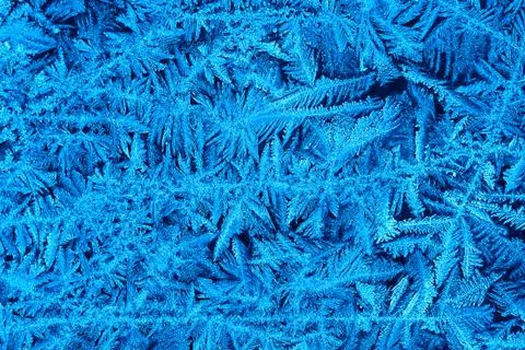 Frost pattern on the window Stock-Fotos