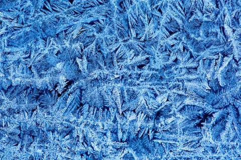 Frost pattern on the window Stock-Fotos