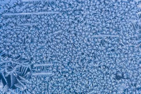 Frost Patterns on a Window Stock Photos