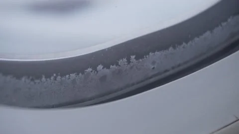 Frost on Plane Window Stock Footage 291510846