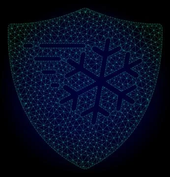 Frost Protection Polygonal Frame Vector Mesh Illustration Illustrazione stock