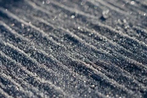 Frost on rough surface Stock Photos