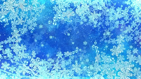 Frost Snow Flakes Background Video stock 179786261