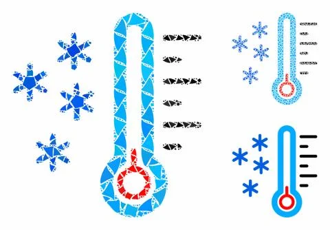 Frost temperature Composition Icon of Bumpy Pieces イラスト素材