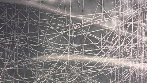 Frost window 2b randomized line patterns abstract compositions Stock Footage 260422944