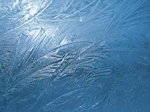Frost on a window Stock Photos