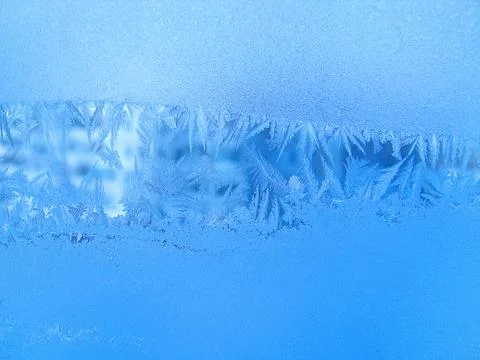 Frost on window Foto stock