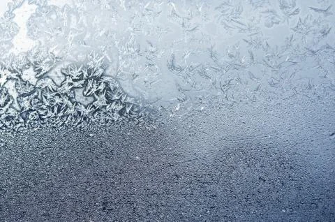 Frost on the window Stock Photos