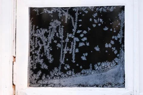 Frost on a window Stock Photos