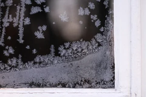 Frost on a window Stock Photos
