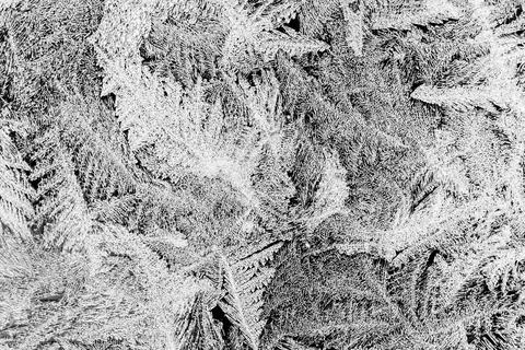 Frost on a window in winter Stock Photos