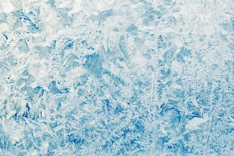 Frost on a window in winter Stock Photos