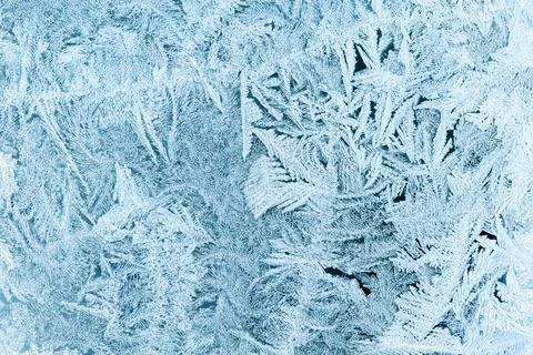 Frost on a window in winter Stock Photos