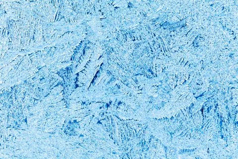 Frost on a window in winter Stock Photos