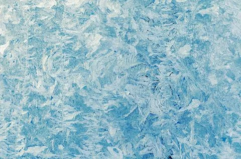 Frost on a window in winter Stock Photos