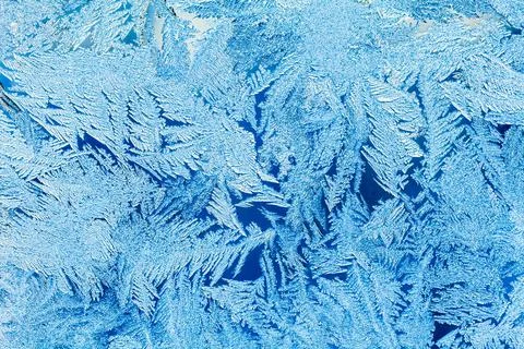 Frost on a window in winter Stock Photos