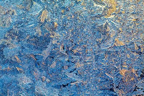 Frost on a window in winter Stock Photos