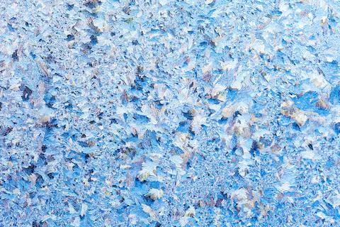 Frost on a window in winter Stock Photos