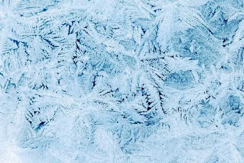 Frost on a window in winter Stock Photos