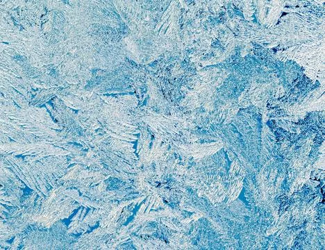 Frost on a window in winter Stock Photos