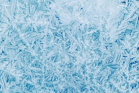 Frost on a window in winter Stock Photos