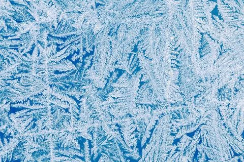 Frost on a window in winter Stock Photos