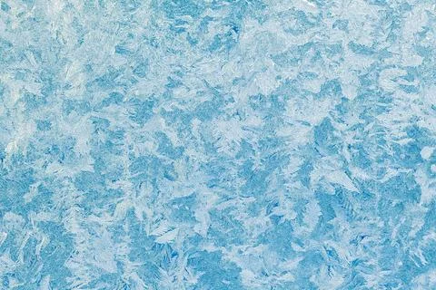 Frost on a window in winter Stock Photos