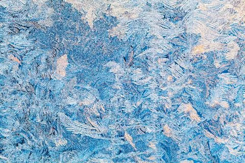 Frost on a window in winter Stock Photos