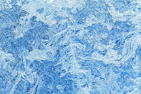 Frost on a window in winter Stock Photos