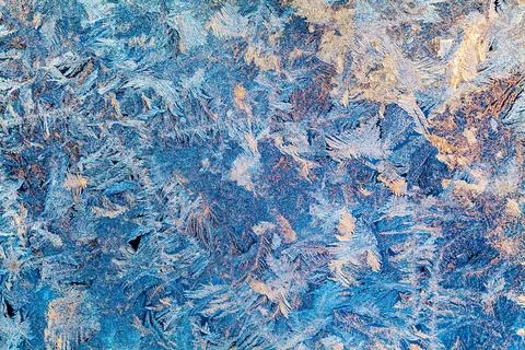 Frost on a window in winter Foto stock