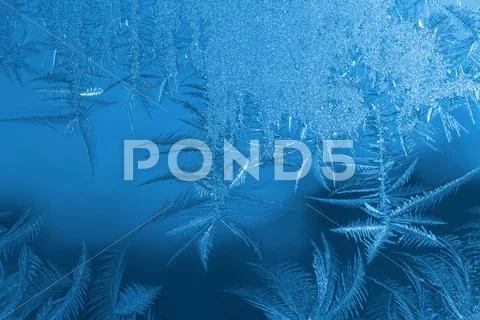 Frost on windowpane Stock Photos